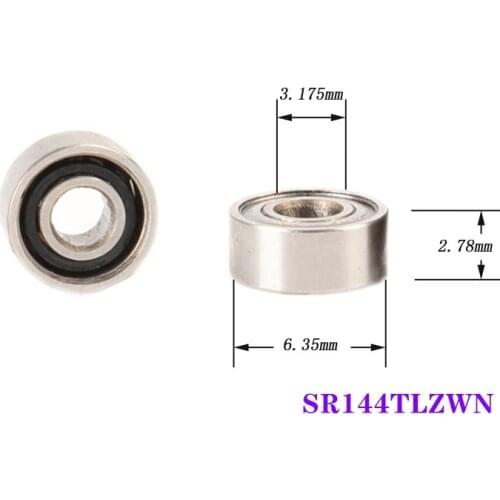 10pcs WH Sirona T3 high speed ceramic ball Dental Handpiece bearing SR144TLZWN 3.175x6.35x2.78mm stainless steel hybrid bearings