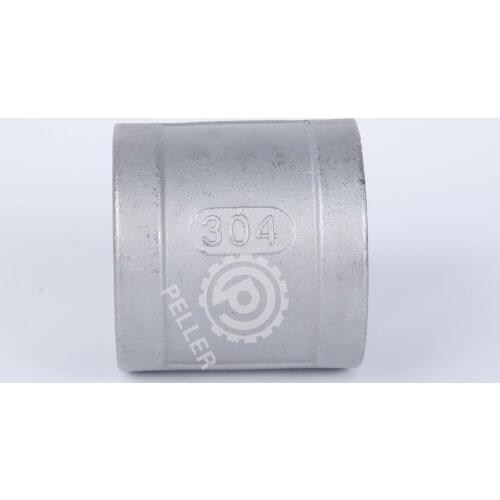 316 Stainless Steel 1/4" 3/8" 1/2" 3/4" 1" 1-1/4" 1-1/2" 2" Equal Coupling, Female x Female BSPT Threaded Pipe Fitting