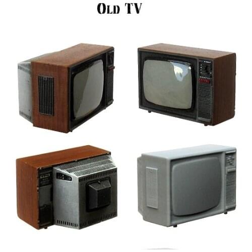 4pcs / lot 1/35 Scale Miniatures TV Sand Table Model Of The Scene Resin Model Kit figure Free Shipping