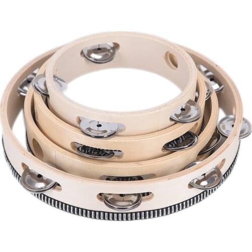 6" Musical Instruments Tambourine Drum Children Educational Tambourine Round Percussion for KTV Party Dancing Toys