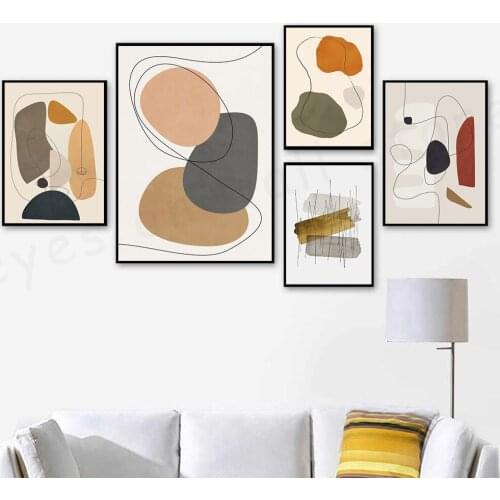 Abstract Line Canvas Painting Nordic Creative Posters Prints Wall Art Picture for Modular Room Home Decor Cuadros