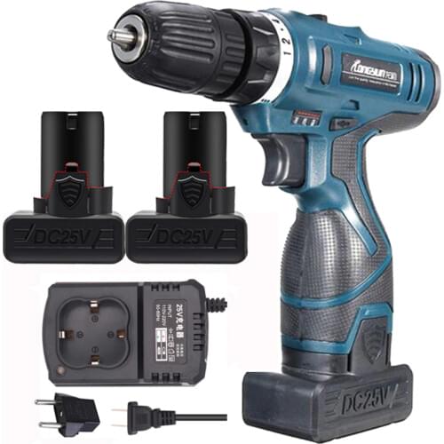 Longyun New 25V Electric Screwdriver Rechargeable lithium battery Home Diy Cordless screwdriver electric drill driver