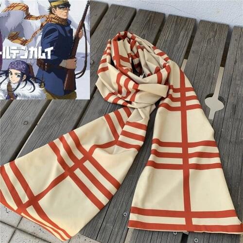 Anime Golden Kamuy Sugimoto Saichi Long Scarf Shawl Cosplay Prop Costume 250cm Rare Handmade