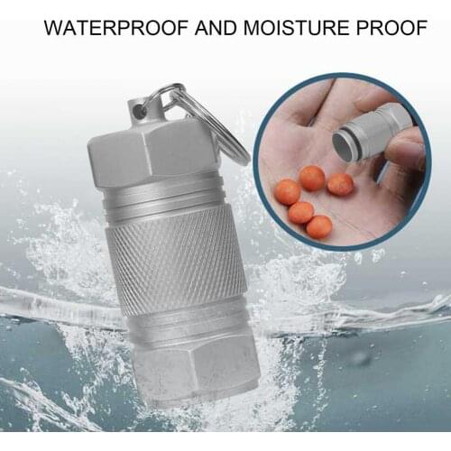 Medicine Organizer Bottle Large Capacity Multifunctional Aluminium Alloy Hexagonal Pill Holder Keychain Survival Tool pocket