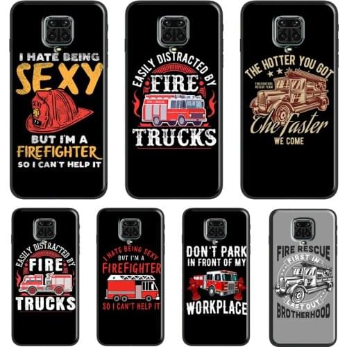 Fire Truck Firefighter Funda For Xiaomi Redmi Note 10 Pro Note 9 Pro Note 8 Pro 7 K40 8T 9S 9A 9C 9T Case Cover
