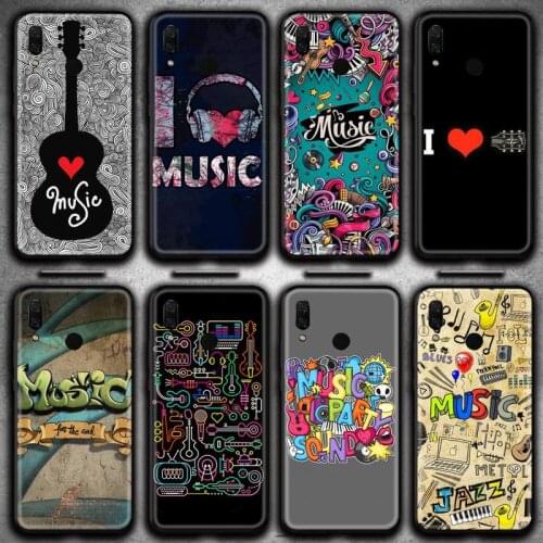 Graffiti I love music Phone Case Huawei Y6P Y8S Y8P Y5II Y5 Y6 2019 P Smart Prime Pro
