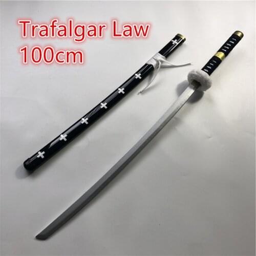 Wooden Sword Weapon Roronoa Zoro Anime Cosplay Trafalgar Law Wood Ninja Knife Samurai Trafalgar D Water Law Sword Prop Toys