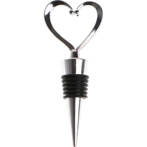 Elegant Love Heart Shaped Twist Thread Sealed Wine Bottle Stopper For Bar