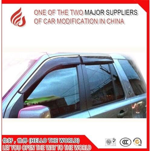 Hot sale 4 Piece Injection molding trim vent shade rain sun wind deflector window visor for Freelander 2