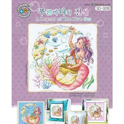 MM RS cotton self-matching cross stitch Cross stitch RS cotton comes with no prints No prints SODA 3226 Little Mermaid