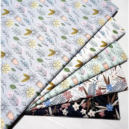 Cotton Dress Making Fabric Printing Flower Cloth for DIY Sewing Bed Sheet Twill Fabric