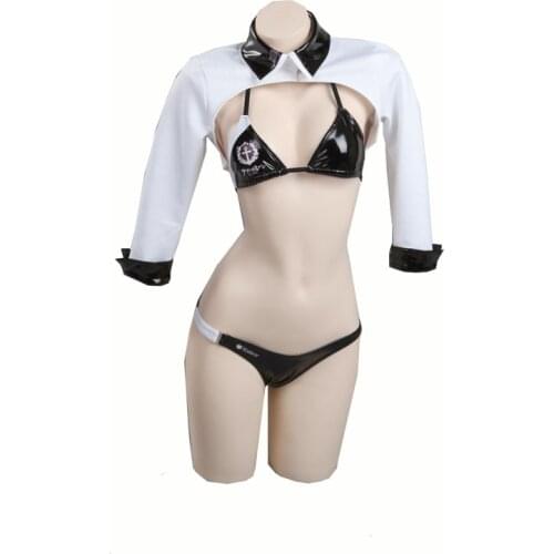 Cos Game Azur Lane IJN Atago Cosplay Costume Mobile Games Racing Bike Girl Leather clothing latexsuit cosplay 11