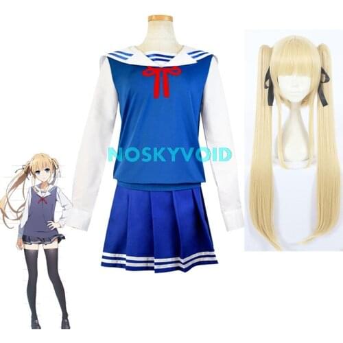 Sawamura Spencer Eriri Cosplay Costumes Saekano: How to Raise a Boring Girlfriend Eriri JK Uniform Japanese Style Sailor Suit