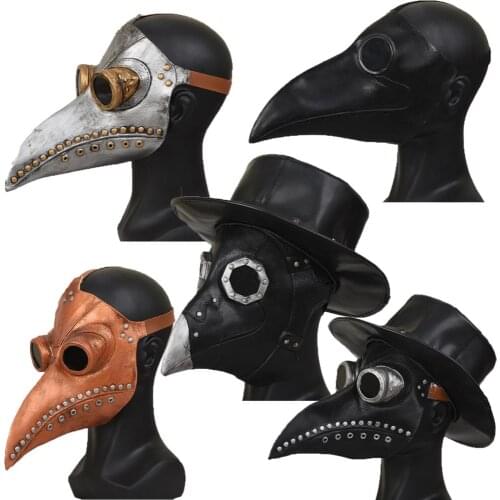 Halloween Plague Bird Mask Men Women New Anime Cosplay PU Leather Creative Holiday Celebration High Quality Accessories DWY3719