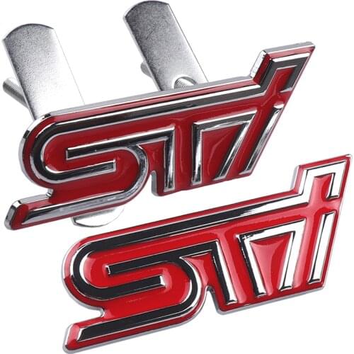 Metal 3D Car Styling STI Front Grille Sticker Car Head Grill Emblem Badge for Subaru XV Legacy Forester Impreza STI WRX