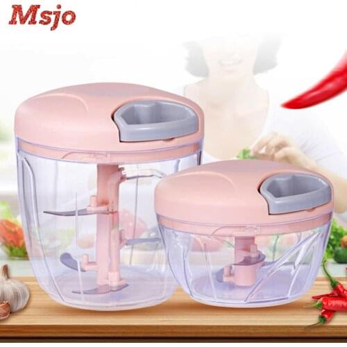 MSJO Multifunction Garlic Chopper Hand Pull Vegetable Fruit Twist Shredder Meat Grinder Chopper Garlic Cutter Kitchen Gadgets