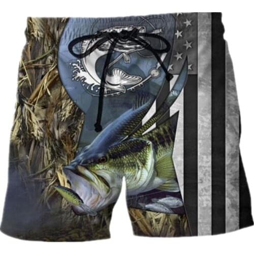 Fashion summer beach pants fishing camouflage 3D full printing casual shorts unisex Harajuku street sports shorts