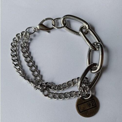 Fashion personality metal multi-layer bracelet bracelet double men and women bracelet hot sale