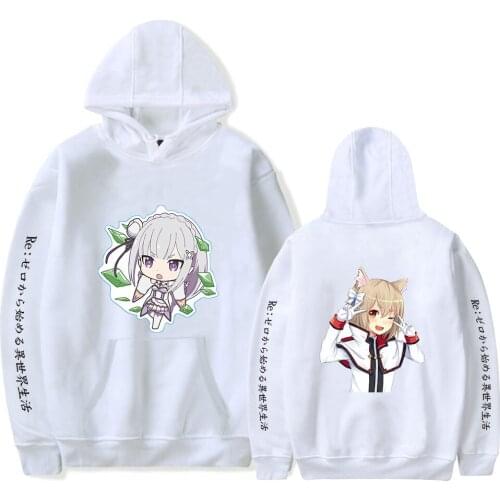 3D Re Zero Japanese Anime Print Men/Women Hoodie Sweatshirt New Casual Hoodie Male Pullover Hip Hop Streetwear Tracksuit