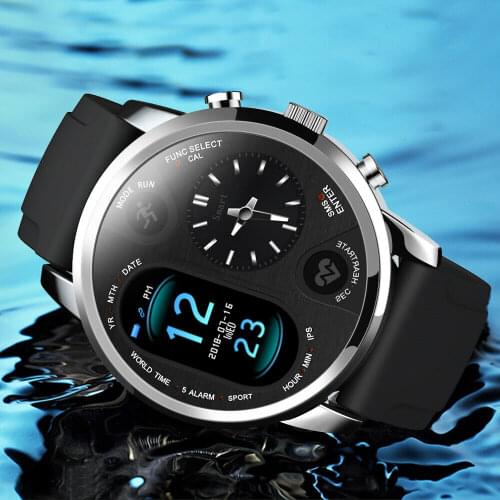 T3 PRO Smart Watch Men Dual Time Waterproof IP67 Heart Rate Activity Tracker Smartwatches Fitness Sport for IOS Android