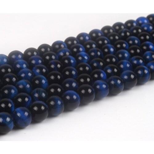 Natural Lapis Blue Tiger Eye AAA Fine Gemstone 6 8 10 12mm Round Beads Accessories Neckalce Bracelet Earring DIY Jewelry Making