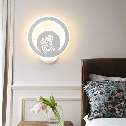 Nordic decoration home crystal wall lights led bedroom light dining room living room corridor wall lamp
