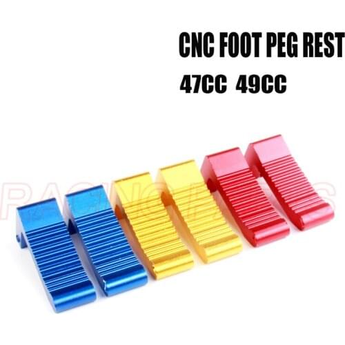 New 12mm CNC Red Foot Pegs Pedals Rests For Minimoto 2-stroke 47cc 49cc Racing Pocket Bike Cag Free shipping