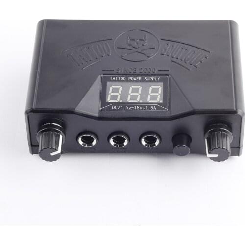 New Skull Tattoo Power Supply High Quality Black Tattoo Power Supply For liner shader Tattoo Machine Free Shipping