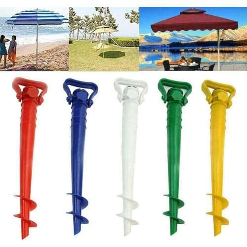 New Pure Color Sun Beach Fishing Unbrella Stand Rain Gear Garden Patio Parasol Ground Spike Umbrella Stretch Stand Holder 2019