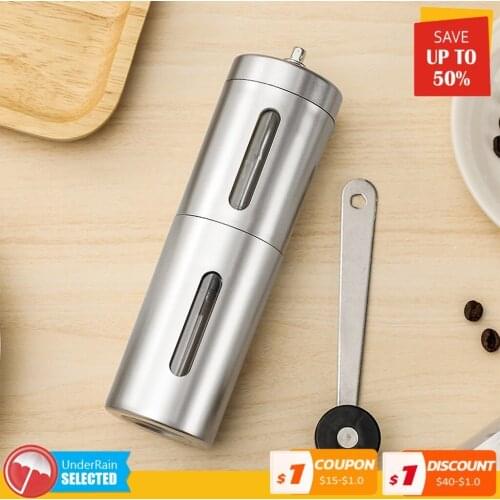 Stainless Steel Portable Handheld Coffee Grinder Professional Manual Grinder Mini Hand Handmade Bean Burr Mill Kitchen Tool