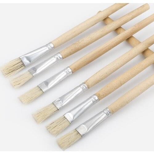 Round Handle Pig Hair Brush Mobile Phone Motherboard Repair Cleaning Brush Stencil Welding Oil Cleaning Brush