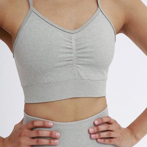 Gathering Brassiere Sport Body Sculpting Woman Fitness Sports Active Wear Top Yoga Running Jogging Breathable Sexy Bra