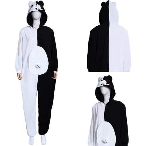 Super Danganronpa Dangan Ronpa Monokuma Cosplay Costumes Pajamas Jumpsuit Sleepwear for women oneies wholesale