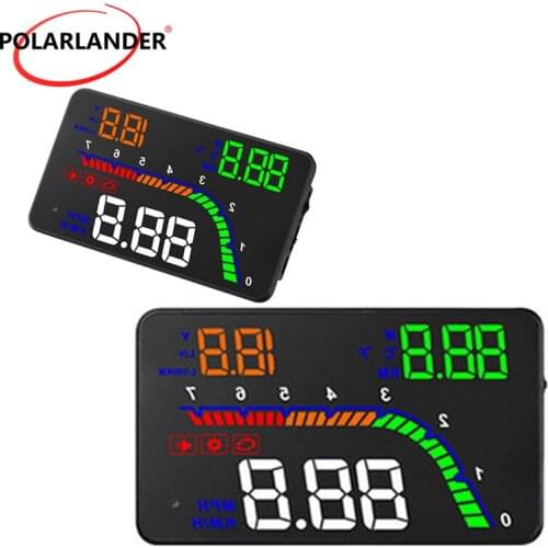 Driving Computer Head Up Display HUD LED Multi-Color Car Universal Speed 4 Inch OBD 2 Alarm HD T100 Digital
