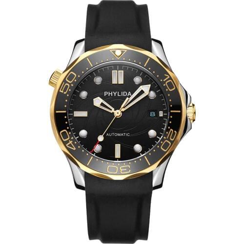 10BAR 100M Water Resistant Black Dial MIYOTA Automatic Watch DIVER300M Style Bond Limited Edition Sapphire Crystal Blue lume