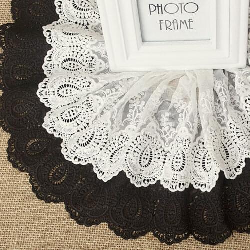 Width 20cm High Quality Lace Fabric, Mesh Embroidered Dress Lace ,curtains Bedding Decorative Lace Trim 3 Yards / Lot RS143