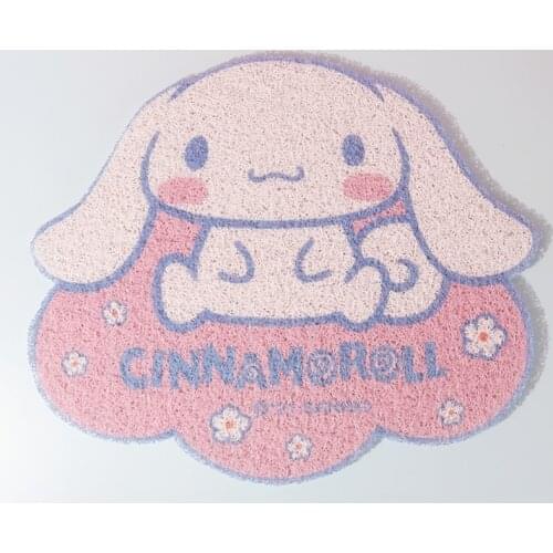 Japanese Kawaii Bathroom Bathroom Cinnamon Special-Shaped Coil Floor Mat Cloud Home Carpet Cute Home Non-Slip Cartoon Image