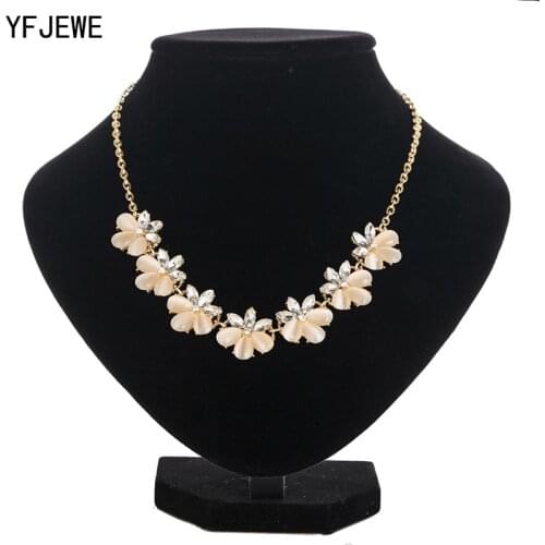 YFJEWE 2017 Women Statement Choker Necklace Women Fashion Crystal Jewelry Charm Choker Statement Bib Collar Necklace N378
