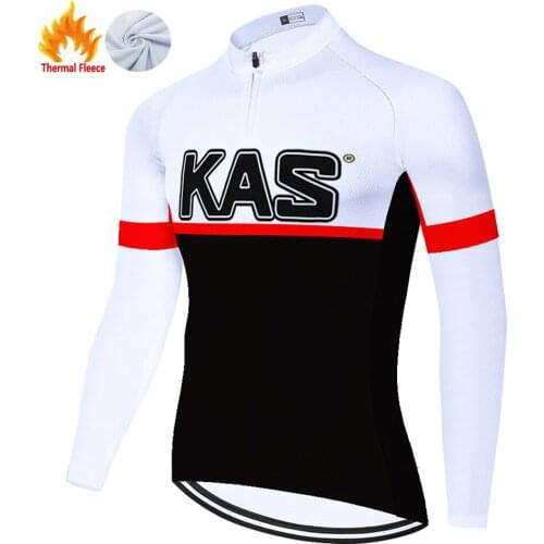 Kas Retro Winter Thermal Fleece Camisa Masculina Cycliste Homme Manga Larga Jersey Maillot Ciclismo Maillot Ciclismo Hombre