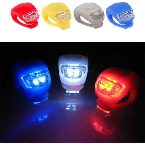 1PC LED Bicycle Light Silicone Decoration Cycling Front Light Mountain Bike Flashlight Waterproof Rear Lamp Bike Accessories