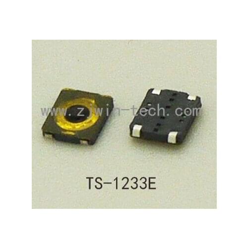 10PCS/lot Ultra Small Ultra low Profile Phone Switch Button Momentary Tactical Button Switch 3X3mm Super Tiny SMD TS-1233E
