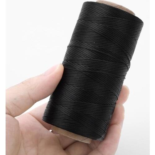 150D Flat Waxed Thread Extra Strong Polyester Wax Cord DIY Leather Craft Jewelry Making Line Shoe Bag Repairing Sewing Supplies