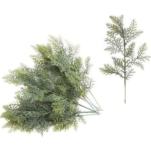 20 Pcs Artificial Cedar Sprigs Faux Cedar Spray Branches Cedar Twig Stems Sprigs Picks DIY Accessories