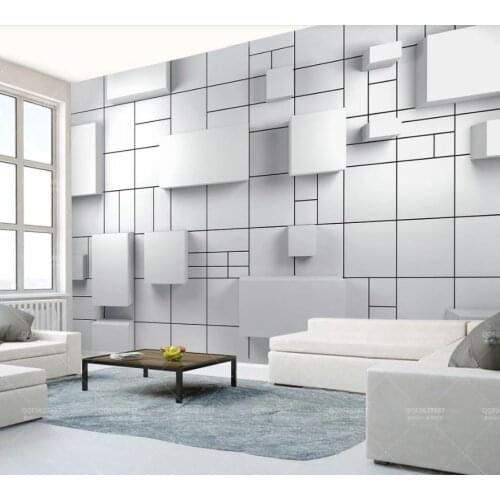 Custom 3D photo wall mural stereoscopic geometric mural wallpaper for bedroom living room wallpaper Brick wall TV background