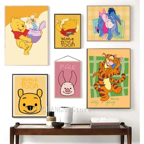 5d Diy Diamond Painting Disney Anime Cute Winnie The Pooh Cartoon Posters Diamond Mosaic Embroidery Full Drill Home Decor Gift