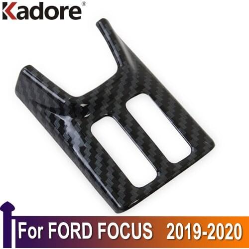 For Ford Focus 2019 2020 Carbon Fiber Emergency Light Button Frame Cover Trim Car Accessories Interior Moulding