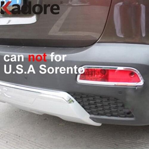 For KIA Sorento 2009 2010 2011 2012 Stainless Steel Rear Fog Light Cover Trim Tail Foglight Lamp Frame Sticker Car Accessories