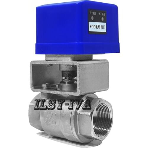 DN32 fixed-type electric ball valve,AC/DC12V/24V 2way stainless steel electric ball valve