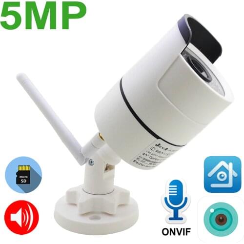 JIENUO 5MP IP Camera Wireless Outdoor Waterproof Security Surveillance Two-way Auidio Infrared Cctv Wifi Home Camera XMEye ICSee