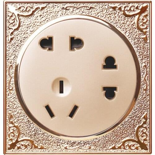 Classical European round 86 concealed multifunctional wall switch panel 7 hole socket